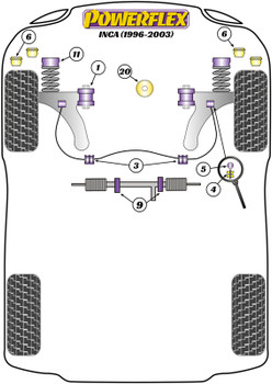 Seat Inca (1996 - 2003) Powerflex diagram - Reference 4