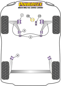 Seat Ibiza Models Ibiza MK3 6L (2002-2008) Powerflex diagram - Reference 3
