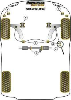 Seat Inca (1996 - 2003) Powerflex diagram - Reference 11