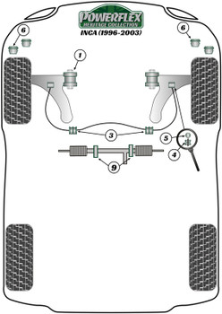 Seat Inca (1996 - 2003) Powerflex diagram - Reference 1