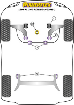 Seat Leon Models Leon Mk4 KL Incl. Cupra (2020 on) Leon KL Rear Beam Powerflex diagram - Reference 30