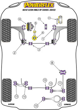 Seat Leon Models Leon Mk2 1P (2005-2012) Powerflex diagram - Reference 12