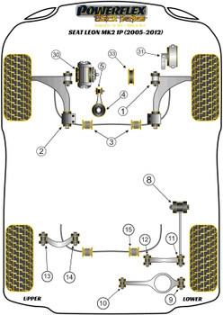 Seat Leon Models Leon Mk2 1P (2005-2012) Powerflex diagram - Reference 13
