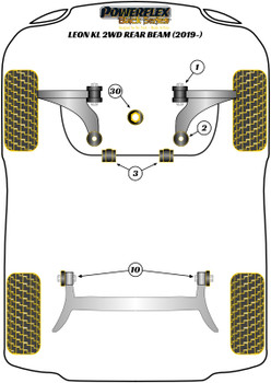 Seat Leon Models Leon Mk4 KL Incl. Cupra (2020 on) Leon KL Rear Beam Powerflex diagram - Reference 30