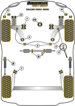 Seat Toledo Models Toledo MK1 1L (1992 - 1999) Powerflex diagram - Reference 4