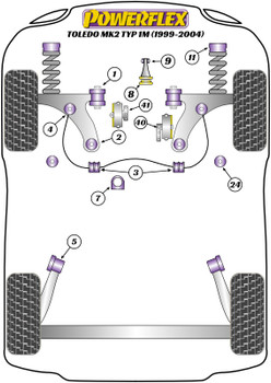 Seat Toledo Models Toledo Mk2 1M (1999 - 2004) Powerflex diagram - Reference 11