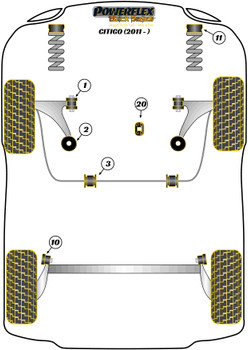 Skoda Citigo (2011 -) Powerflex diagram - Reference 1