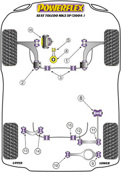 Seat Toledo Models Toledo Mk3 5P (2004-2009) Powerflex diagram - Reference 4