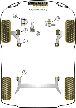 Skoda Fabia Models Fabia PJ (2021 - ) Powerflex diagram - Reference 21