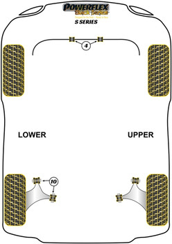 Powerflex vehicle diagram - Powerflex Rear Trailing Arm Bush PFR79-210BLK - Fits TVR S Series (1986 - 1994)