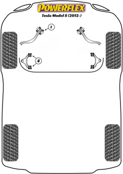 Powerflex vehicle diagram - Powerflex Front Upper Control Arm Inc Bush Kit Camber Adjustable PFF75K-504G - Fits Tesla Model S (2012 - ON)