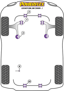 Powerflex vehicle diagram - Powerflex Front Anti-Roll Bar Bush PFF69-903-25 - Fits Subaru Legacy Legacy BM, BR (2009 - 2014)