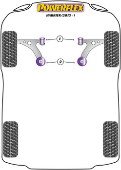 Powerflex vehicle diagram - Powerflex Front Wishbone Front Bush PFF76-701 - Fits Toyota Harrier (2013 - )