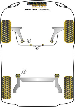 Powerflex vehicle diagram - Powerflex Rear Beam Mounting Bush PFR80-1005BLK - Fits Vauxhall / Opel TIGRA MODELS Tigra Twin Top B (2004-2009)