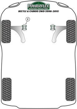 Powerflex vehicle diagram - Powerflex Front Strut Top Mount Bush -10mm PFF85-431H - Fits Volkswagen Beetle Models Beetle A4 inc Cabrio (1998-2011) Beetle & Cabrio 2WD (1998-2011)