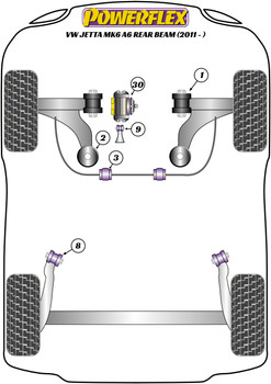 Powerflex vehicle diagram - Powerflex Front Wishbone Rear Bush, Caster Adjustable PFF3-902G - Fits Volkswagen Beetle Models Beetle A5 (2011-2019) Beetle A5 Rear Beam (2011- 2019)