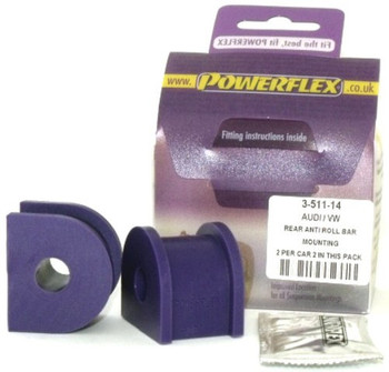 Powerflex Rear Anti Roll Bar Mounting 14mm PFR3-511-14 - Fits Volkswagen Bora Models Bora A4 (AJ) (1999-2005) Bora 4Motion (1999-2005)