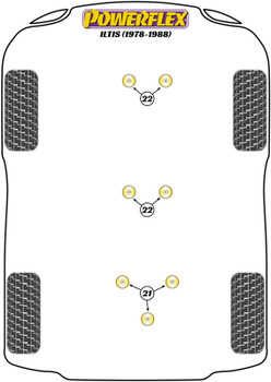 Powerflex vehicle diagram - Powerflex PowerAlign Wheel Mounting Guide Pin PF99-514-15 - Fits Volkswagen Iltis (1978 - 1988)