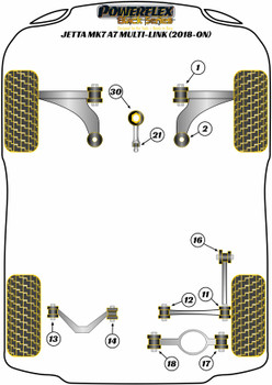 Powerflex vehicle diagram - Powerflex Lower Torque Mount Small Bush PFF3-1325BLK - Fits Volkswagen Jetta Models Jetta MK7 A7 (2018-ON) Jetta MK7 A7 Multi-Link (2018-ON)