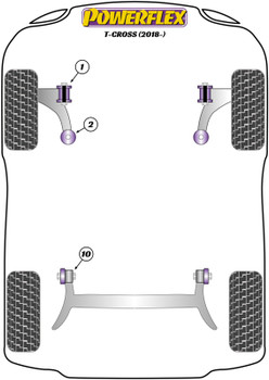 Powerflex vehicle diagram - Powerflex Front Wishbone Front Bush 30mm PFF85-201 - Fits Volkswagen T-Cross (2018 - On)