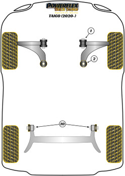 Powerflex vehicle diagram - Powerflex Rear Beam Mounting Bush PFR85-810BLK - Fits Volkswagen Taigo (2020 on)