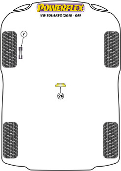 Powerflex vehicle diagram - Powerflex Transmission Mount Insert (Diesel) PFF3-726R - Fits Volkswagen Touareg Models Touareg (2018 - ON)