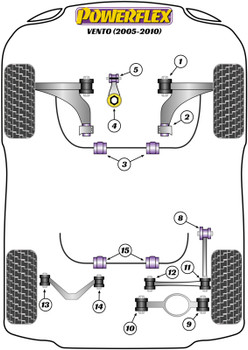 Powerflex vehicle diagram - Powerflex Front Wishbone Front Bush Camber Adjustable PFF85-501G - Fits Volkswagen Vento Models Vento A5 (2005 - 2010)