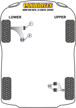 Powerflex vehicle diagram - Powerflex Rear Upper Wishbone Bush PFR2-114 - Fits Aston Martin DB9 DB9 (2013-2016)