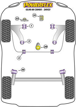 Powerflex vehicle diagram - Powerflex PowerAlign Camber Bolt Kit (12mm x 60mm) PFA100-12 - Fits Renault Clio Models Clio III inc Sport, 197 & 200 (2005-2012) Clio III (2005 - 2012)