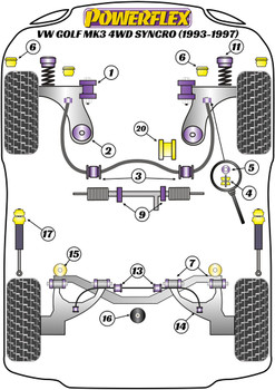 Powerflex vehicle diagram - Powerflex PowerAlign Camber Bolt Kit (12mm x 60mm) PFA100-12 - Fits Volkswagen Golf Golf Mk3 (1992 - 1998) Golf Mk3 4WD Syncro (1993 - 1997)