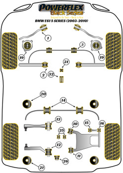 BMW E60, E61 (2003-2010) E61 Touring Powerflex suspension diagram
