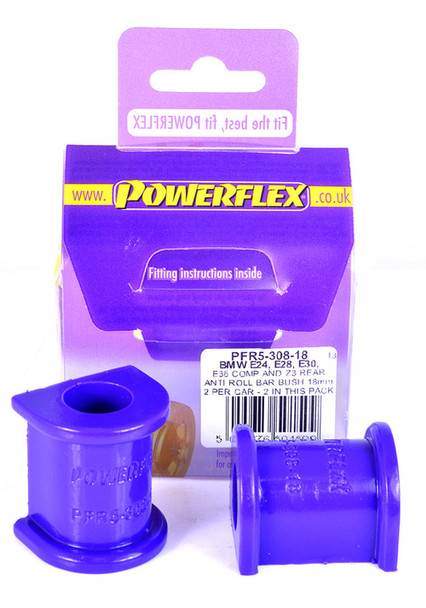 Powerflex Rear Anti Roll Bar Mounting Bush 18mm PFR5-308-18 - Fits BMW E28 (1982 - 1988)