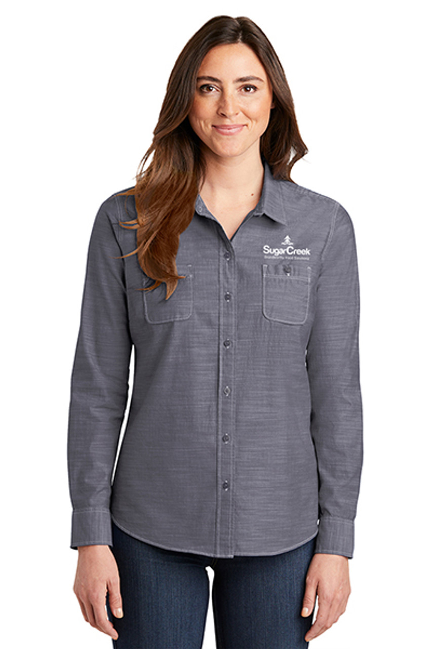 Port Authority Ladies Slub Chambray Shirt, Product