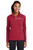 Sport-Tek® Ladies Sport-Wick® Textured 1/4-Zip Pullover (Red)