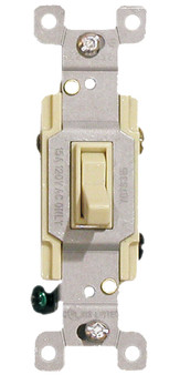 Three Way Toggle Switch 15A Ivory