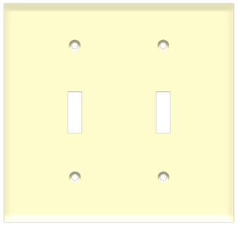 Toggle Switch Wall Plate 2-Gang Almond