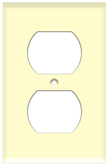 Duplex Receptacle Wall Plate 1-Gang Almond
