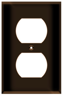 Duplex Receptacle Wall Plate 1-Gang Brown