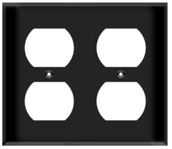 Duplex Receptacle Wall Plate 2-Gang Black
