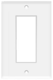 Decorative Wall Plate 1-Gang White