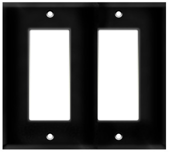 Decorative Wall Plate 2-Gang Black