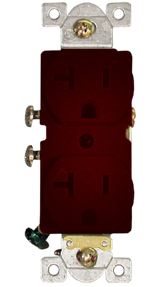 Commercial Duplex Receptacle 20Amp Brown