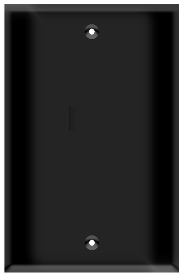 Blank Wall Plate 1-Gang Black