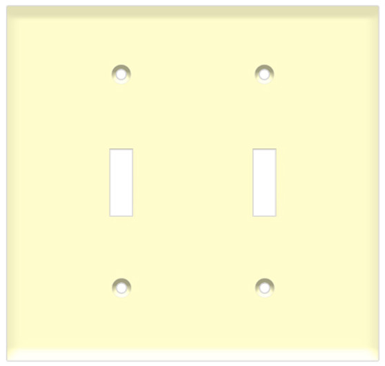 Toggle Switch Wall Plate 2-Gang Almond
