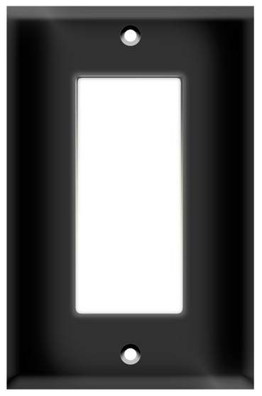 Decorative Wall Plate 1-Gang Black