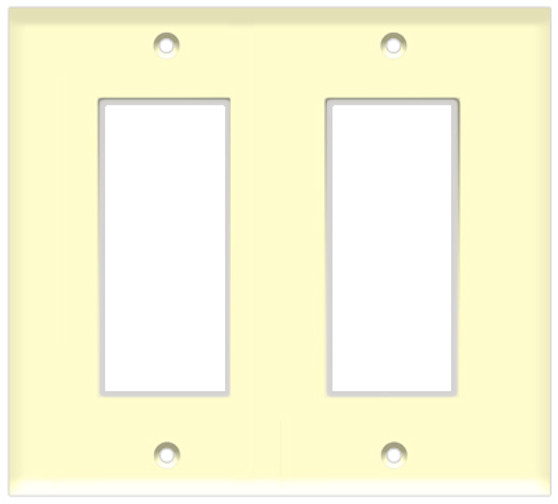 Decorative Wall Plate 2-Gang Almond