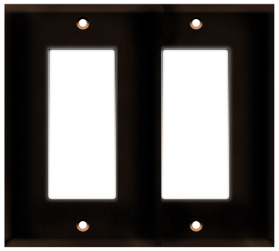 Decorative Wall Plate 2-Gang Brown