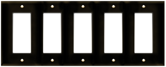 Decorative Wall Plate 5-Gang Brown