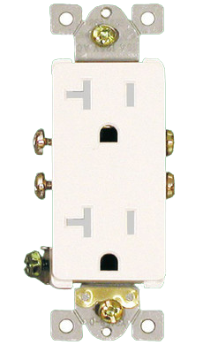 Decorative Receptacle 20Amp White Tamper Resistant