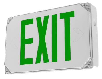 LED EXIT LIGHT WET LOCATION DOUBLE-FACE GREEN & RED